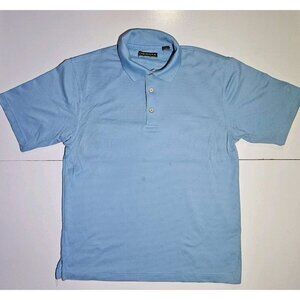 Cubavera Mens Golf Polo Shirt MEDIUM Blue Performance Sport Outdoor Lightweight